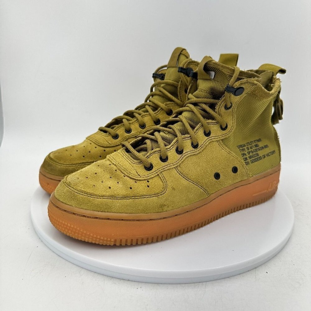 Nike SF AF1 Air Force One Mid Top Brown Dessert Youth Shoes AJ0424 300 Size 6.5Y